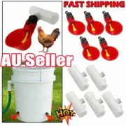 1-24X Automatic Cups Water Feeder Drinker Chicken Waterer Poultry Chook Bird AU