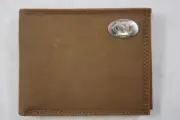 ZEP PRO North Carolina Tar Heels Crazy Horse Leather bifold Wallet Tin Gift Box