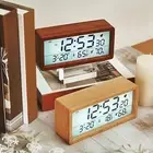 Wooden LCD Clock 12/24 Display children room Clocks