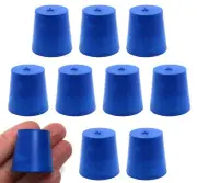 10PK #4 ASTM Neoprene Stoppers, Solid - Eisco Labs