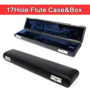 Yinfente 17 Hole Flute Case Black Flute Bag Advance Flute Box Thick Padding