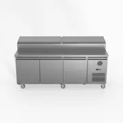 FED-X S/S Three Door Sandwich Counter - Salad Bar Fridges (XSS8C20S3V) - XSS8C20S3V