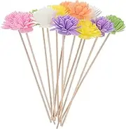 GREENADSCAPE 12Pcs Diffuser Sticks with Elegant Faux Flowers for Aromatherapy Flameless Essential Oils Diffuser for Home Office and Hotel Safe and Portable Aroma Fragrance