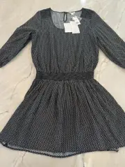 Soft Joie Zandi Dress in Caviar REVOLVE Smocked Waist and Shoulders Size L