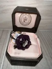 Vintage Juicy Couture Floral Cluster Enamel Ring size 8 NIB NOS MCM