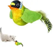 Interactive Bird Cat Toy | Plush Flapping Cat Toy for Indoor Cats Kittens | Realistic Chirping Bird Toy for Play Exercise | Pet Toy to Keep Cats Entertained and Active