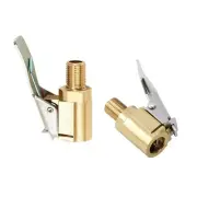 2 Pack Brass Locking Tire Air Chuck Inflator Hose Adapter