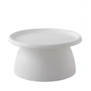 Coffee Table Round 71CM Plastic White