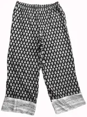MILLERS high rise elastic waist black & white loose beach pants 14 x 27 NWT $40