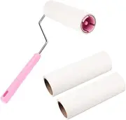 90 Sheets Lint Sticky Roller Paper Floor Lint Roller Washable Lint Roller Lint Brush Roller Clothes Roller Cleaner Dust Roller Refill Sticky Paper Roller Travel Lint Roller