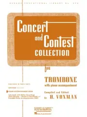 Concert & Contest Collection for Trombone Solo Piano Sheet Music Rubank Book