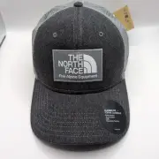 THE NORTH FACE Unisex Mudder Snapback Gray Patch Logo Trucker Hat NWT TNF