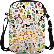 [KUIYAI] Magic Kingdom Crossbody Bag WDW Cartoon Fans Gift Vacation Trip Gift Best Day Ever Gift Having A Magical Day Bag
