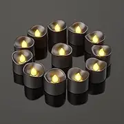 LED Tea Lights Candles Battery Operated 12 Pack Long-Lasting Flameless Tealight for Halloween Christmas Wedding