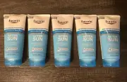 LOT OF FIVE (5) NEW! Eucerin Advanced Hydration After Sun Lotion, 6.8 fl oz Tube