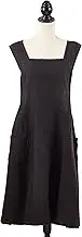 SARO LIFESTYLE Criss Cross Cuisine Striped Apron, Full, Black