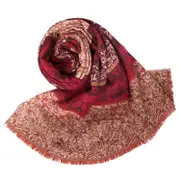 ANYYOU Scarf Floral Print Wool Winter Pashmina Shawl Tassel Bandana