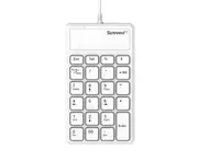 USB Cable Digital Keypad Bank Financial Accounting Portable Mini 23 Key Keypad USB Numeric Keypad Keyboard-White
