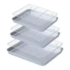 Baking Sheet with Wire Rack Rectangle Food Storage Pan Oven Tray for Hotels