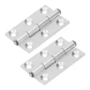 2Pcs Flat Hinge Folding Aluminum Profile Resin Bushing Axes Square Door Hardware