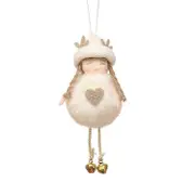 Christmas Doll Plush Antler Angel Small Charm Cute Doll Doll (White )