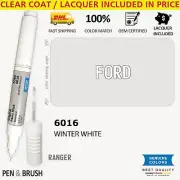 6016 Touch Up Paint for Ford White RANGER WINTER WHITE Pen Stick Scratch Chip Fi