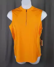 Tail NWT Women's Marigold Orange Sleevless Golf Top Mini Mock Activewear Top XL