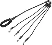 Tnfeeon Pet Traction Rope 4-Ways Traction Rope, Durable Nylon Leash with Foam Handle for Cat Small Dog Outdoor Walking (4 Heads)