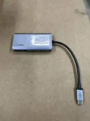 Belkin CONNECT USB-C 4-in-1 Multiport Adapter - Gray (AVC006BTSGY)