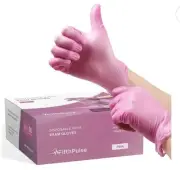 Fifthpulse Pink Vinyl Multi- Purpose Medium Gloves/ 50 pack