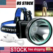 LED Headlamp USB Rechargeable Headlight Torch Work Light Waterproof Flashlight