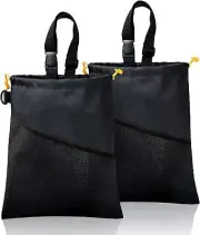GNEGNI 2PCS Car Garbage Can, Hanging Trash Bag with Waterproof Black