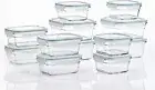 Glasslock 24 Piece Oven Microwave Safe Glass Food Storage Containers Set w/ Lids