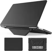 Leather Case Compatible with MacBook Pro 14 inch 2021/2023/2024 (A2442 M1 Pro/ M1 Max/A2779/M3 A2918 A2992/M4 A3112 A3185 A3401) Heavy Duty Rugged Hard Shell Protective Cover.Black