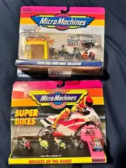 Classic Collectible Micro Machines Scale Minatures Motorcycle Toy Sets