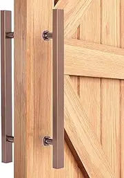 Door Handle Sliding Barn Door Handle Set,Stainless Steel Pipe Door Push Pull Bar Handle with Hardware Handle for Interior Exterior Glass Wooden Door (Matte Black 120cm/47.2in) (Gold
