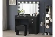 Alfordson ALFORDSON Dressing Table Stool Set Makeup Mirror Desk 12 LED Bulbs