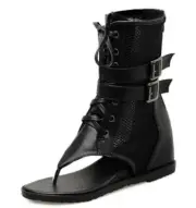 Women High Top Ankle Boots Sandals Clip Toe Mesh Beach Sandals Gladiator 35-40 D