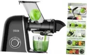 Cold Press Juicer,Slow Masticating Juicer Extractor Soft/hard Mode & Black