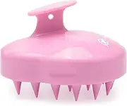 FREATECH Hair Scalp Massager Shampoo Brush with Soft Silicone Bristles for Scalp Care and Hair Growth, Shower Head Scalp Scrubber Exfoliator for Dandruff, Wet & Dry for Men, Women and Kids, Pink