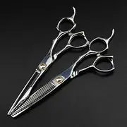 Hair Cutting Scissors, 6 inch Professional Hair Cutting Barber Scissor Haircut Curved thinning Shears Hairdressing Scissors Set