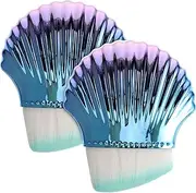 minkissy Ergonomic Shell Shape Nail Brush Multi-purpose Makeup Brush for Blush Powder Non-slip Grip for Women
