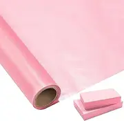 Larcenciel Pink Tissue Paper Roll 17in x 33ft, Solid Color Pearly-Lustre Gift Wrapping Tissue Paper for Gift Bag, Metallic Gift Packaging for Birthday Wedding Anniversary Baby Shower DIY Bouquet Craft