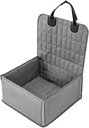 Dog Car Seat - Foldable Booster Kennel, Breathable Pet Carrier | Oxford Travel Crate with Soft Padding, Washable Pet Car Seat for Long Road Trips, Daily Vet Visits, Outdoor Family Travel