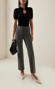 [Proenza Schouler White Label] Isadora Stretch-Suiting Straight-Leg Pants