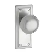 0883 Door Knob Richmond Latch Pair Satin Chrome H125xW50xP62mm