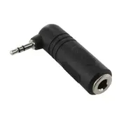 3.5mm STEREO Male to 6.35mm 1/4" STEREO Female Right Angle Audio Adapter