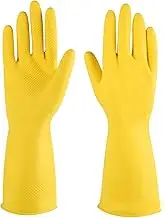 Rubber cleaning gloves 3 or 6 Pairs for Household, Reusable dishwashing gloves for Kitchen