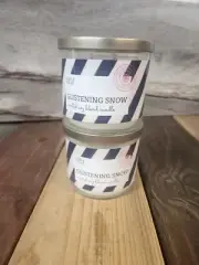 2PK Ulta Glistening Snow Soy Blend 3 Wick Large Candles