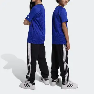 【adidas 愛迪達】長褲 大童 男童 女童 運動褲 亞規 U 3S WOVEN PANT 黑 HR6334